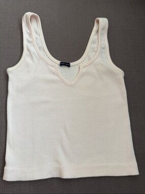 Brandy Melville light pink Ribbed V-Notch Tank